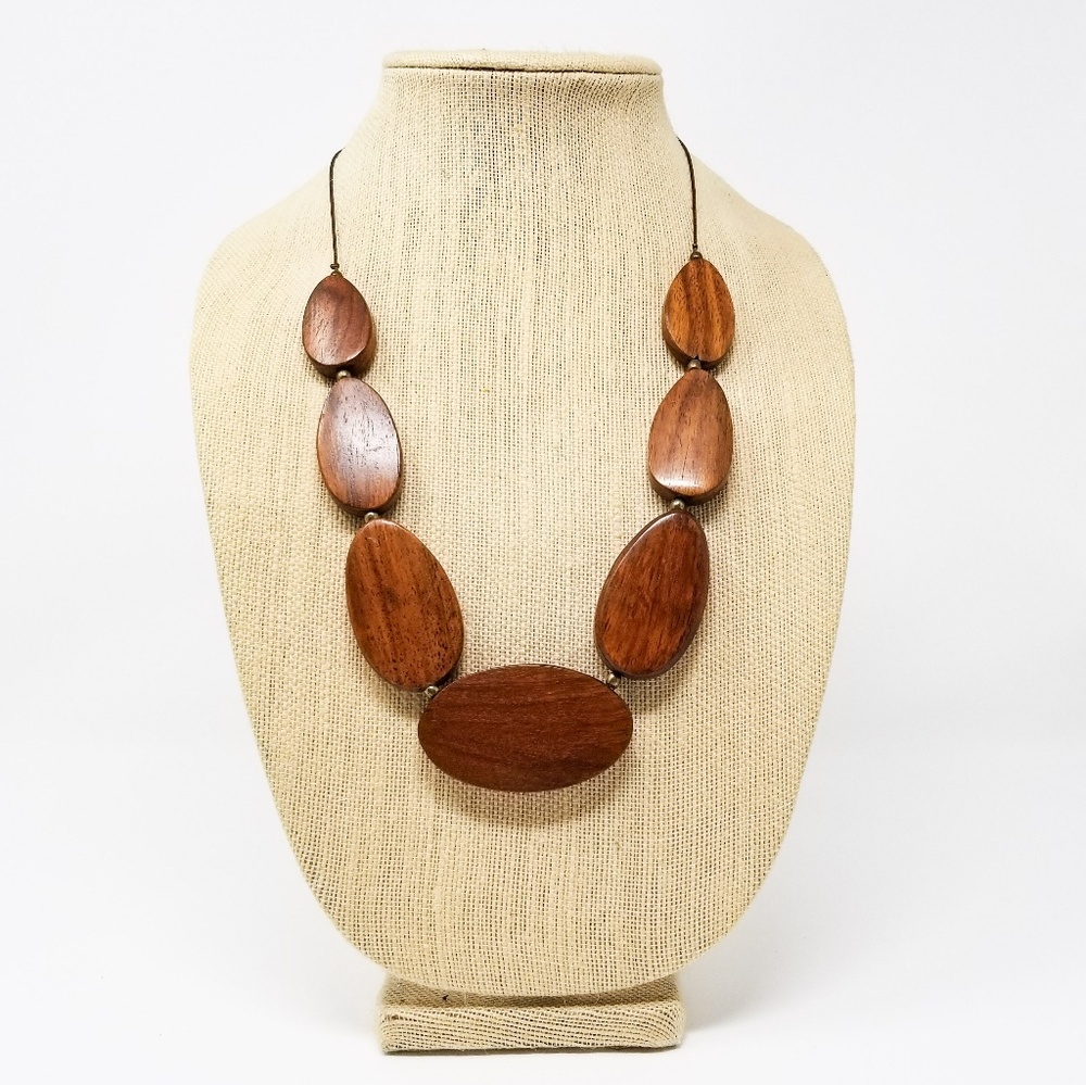 Large Wood Beaded Necklace
